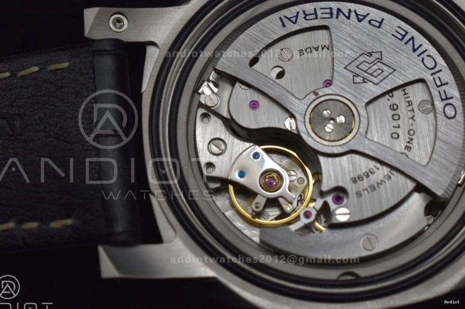 Best 1:1 on Black Dial P.9010 Edition PAM1312  Black VSF Leather Strap 1126